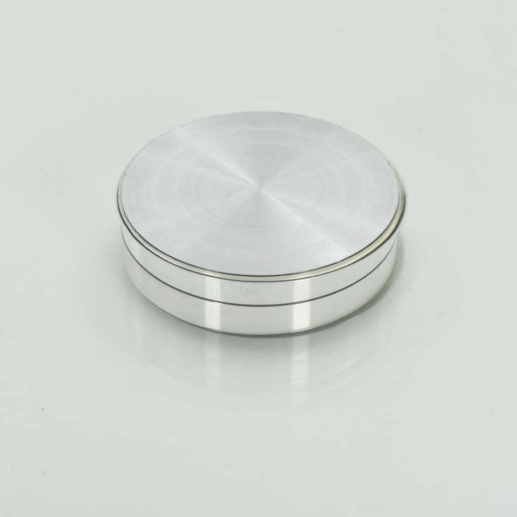 Transparent tempered glass rotating serving plate, 23.6 inches in diameter, with sturdy base.