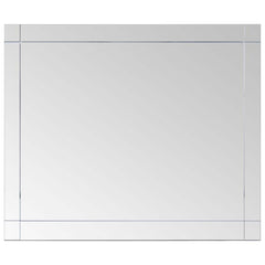 Wall Mirror Transparent Glass 31.5 x 23.6 in Minimalistic