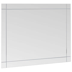 Wall Mirror Transparent Glass 31.5 x 23.6 in Minimalistic