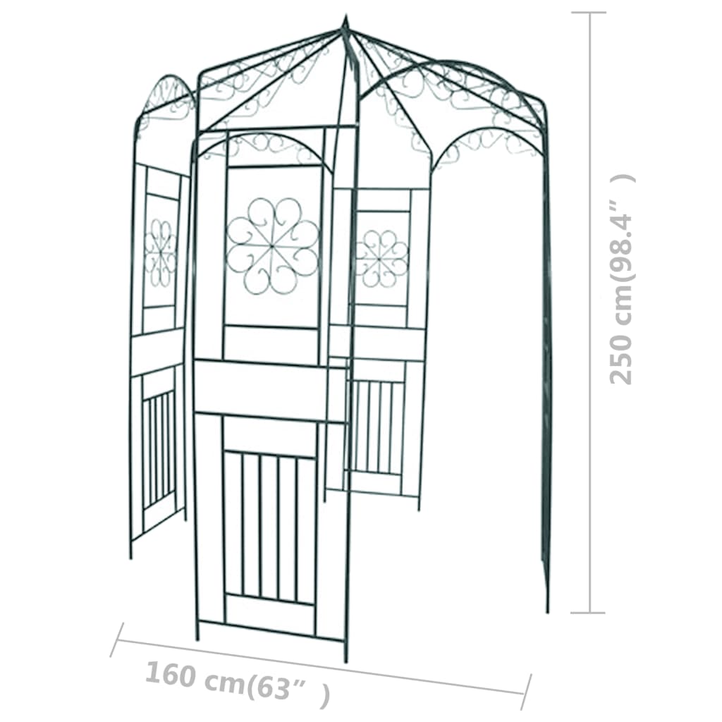 Garden Arch 98.4 Dark Green
