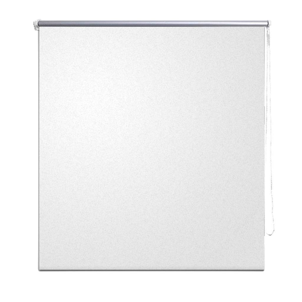 White blackout roller blind 31.5x90.6 inches with pull chain and aluminum top rail