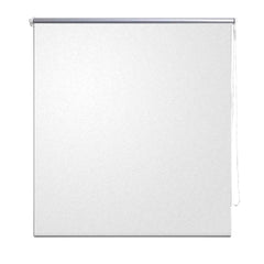 White blackout roller blind 31.5x90.6 inches with pull chain and aluminum top rail