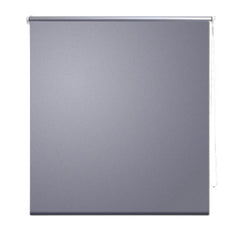 Gray blackout roller blind, 39.4x90.6 inches, with pull cord.