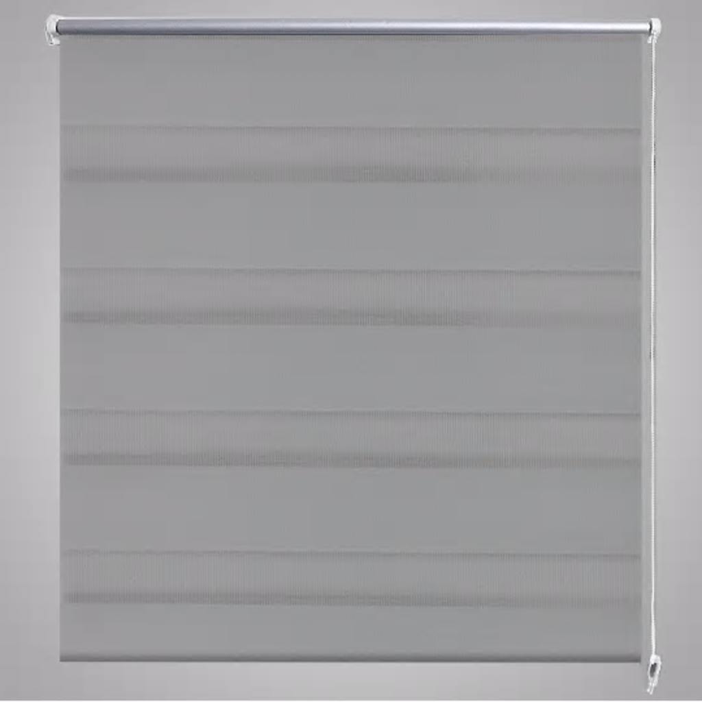Gray Zebra roller blind in 23.6 x 47.2 inches with horizontal stripes.