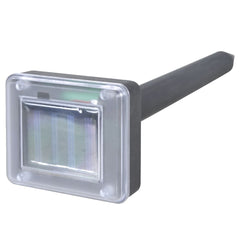 Bostome solar-powered waterproof rat repeller with vibration, black and clear plastic design.