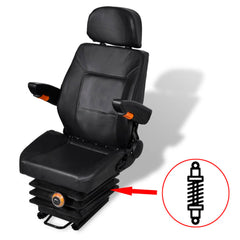 Tractor Seat Black Steel Universal fit for tractors