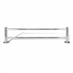 Stainless steel 2-tube towel rack, 23.6 inches wide.