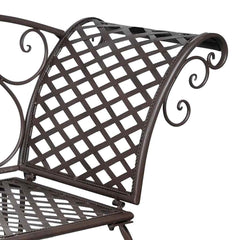 Garden Bench Antique brown Steel Standard Durable Garden Bench