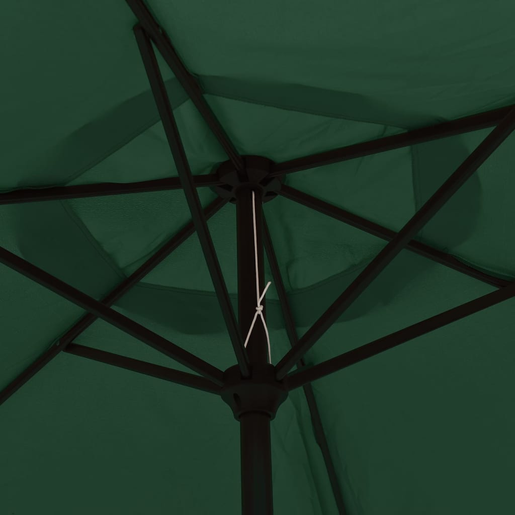 Garden Parasol Green 9.8' Steel Pole