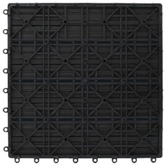 Decking Tile 11 pcs Grey 11.81 x 11.81 in WPC