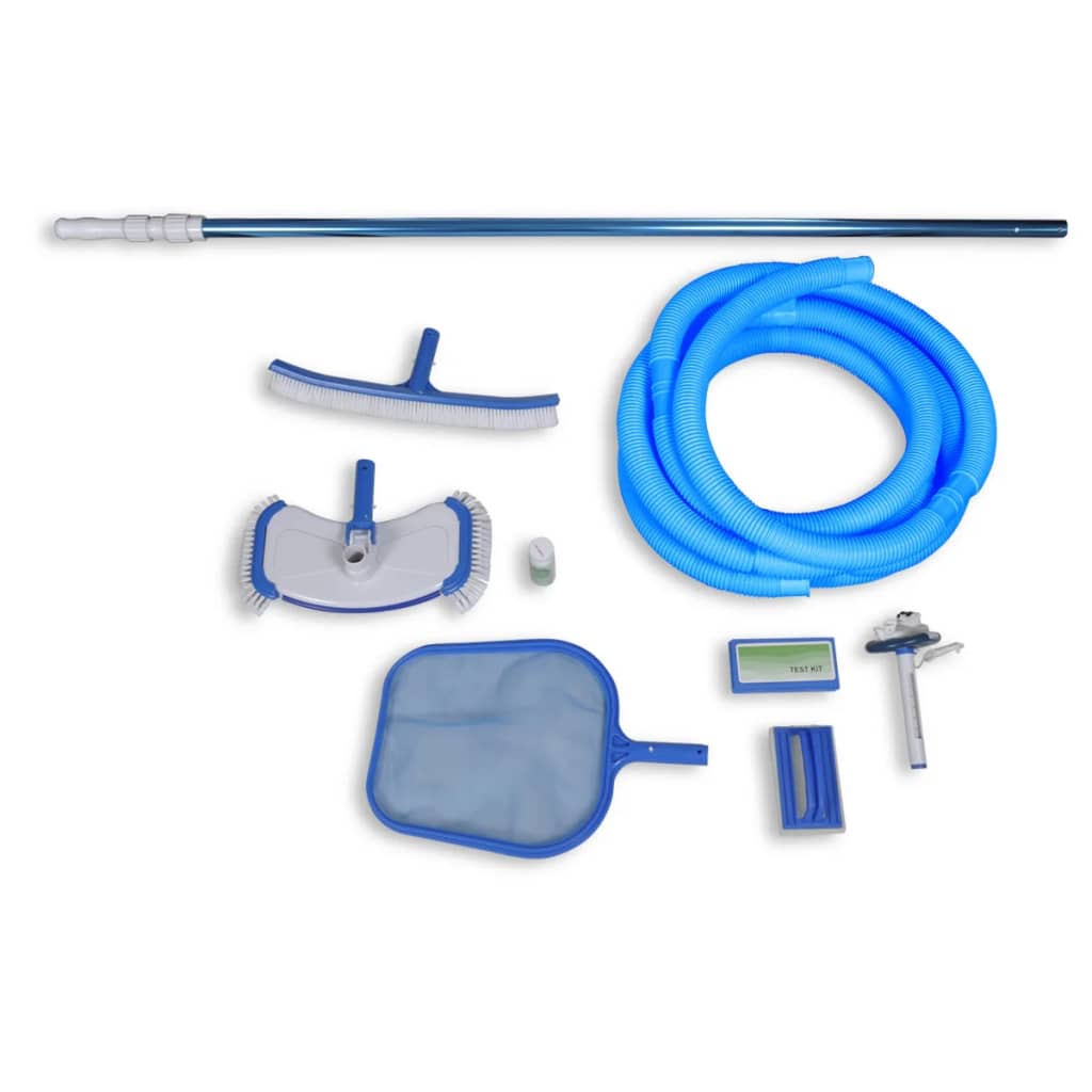 Bostome XXL pool cleaning set with vacuum head, skimmer, brush, and telescopic pole.