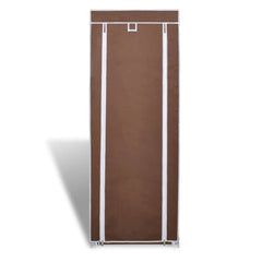 Fabric Shoe Cabinet with Cover 22 x 11 x 64 Brown