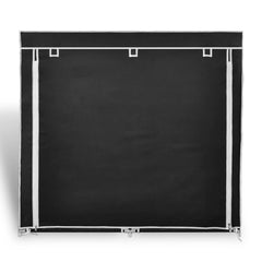 Fabric Shoe Cabinet with Cover 45 x 11 x 43 Black