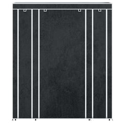 Cabinet Black Non-woven Fabric, Iron Collapsible Fabric Wardrobe