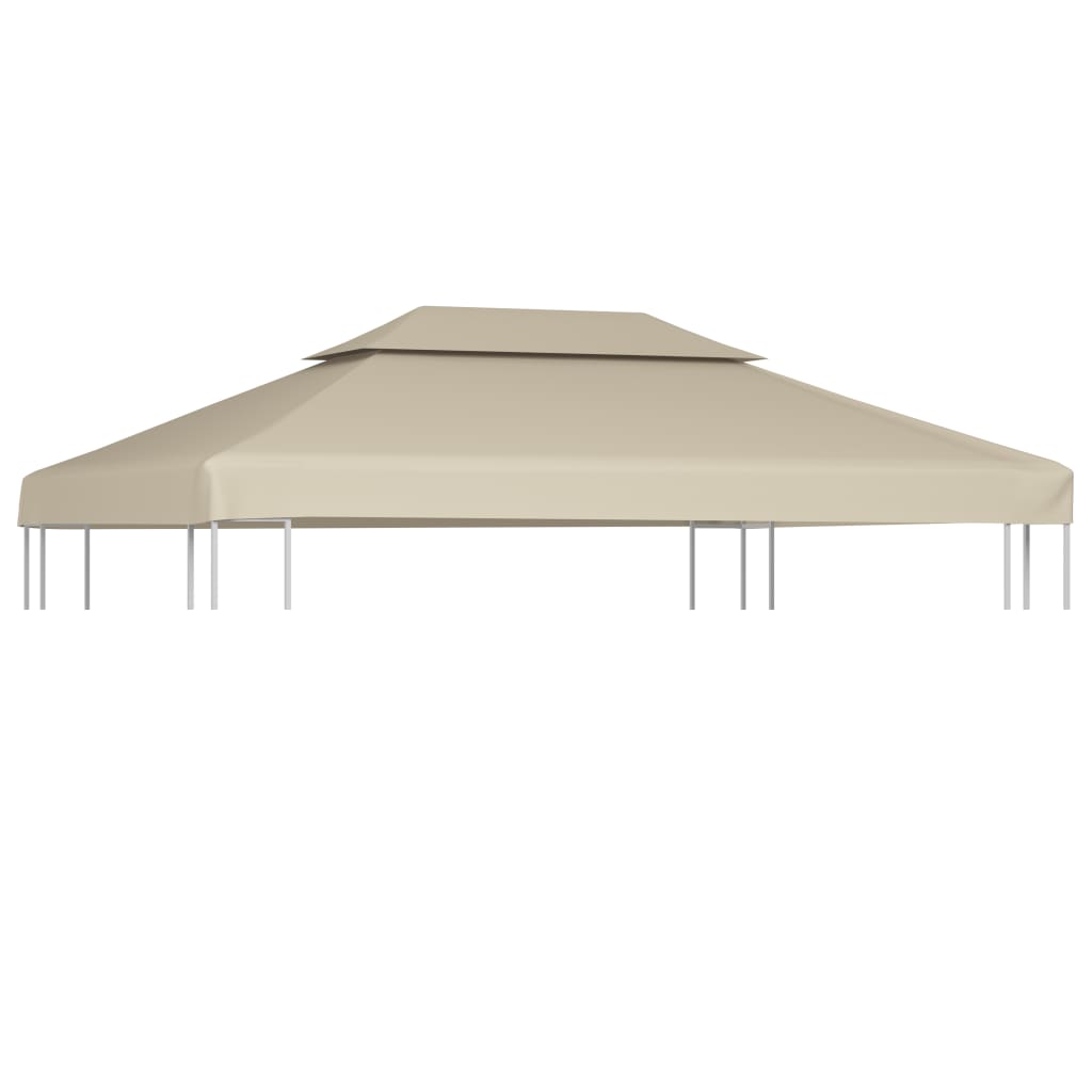 Gazebo Canopy Beige Polyester 3x13.1ft Durable Gazebo Canopy
