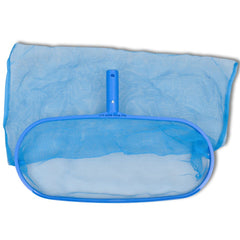 Bostome pool cleaning set with two blue leaf skimmers, brush, and telescopic pole.