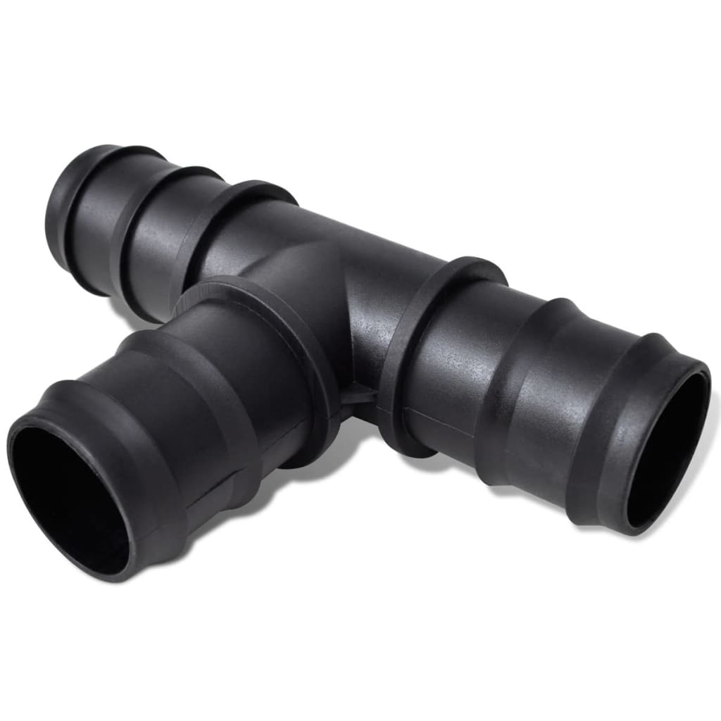 Plastic 3-way valve T-connector for solar pool heater bypass kit.