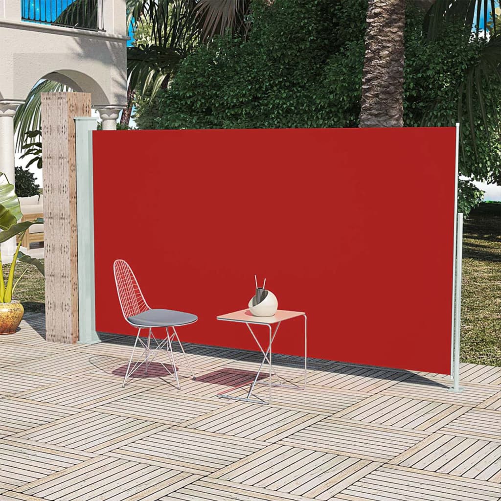 Patio Terrace Side Awning Red 5'2x9'10
