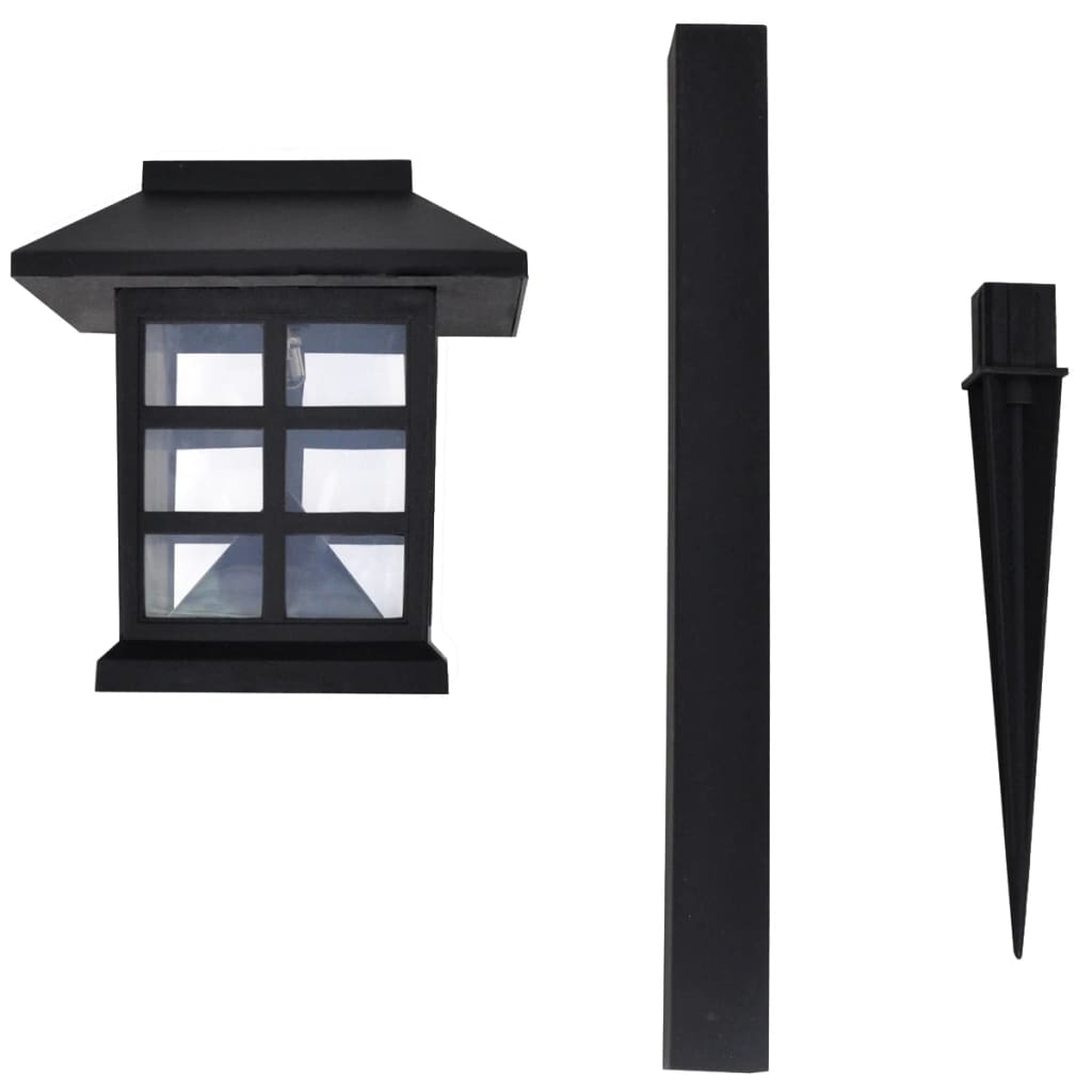 Outdoor Solar Lamp LED Light Set 12 pcs with Spike 3.4x3.4x15