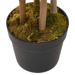 Artificial Plant Green, Brown Real Bamboo, Polyester, Plastic, Iron
