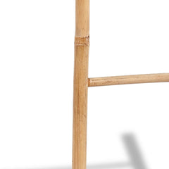 Bostome bamboo towel ladder rack with 6 rungs, 74.8 inches high.