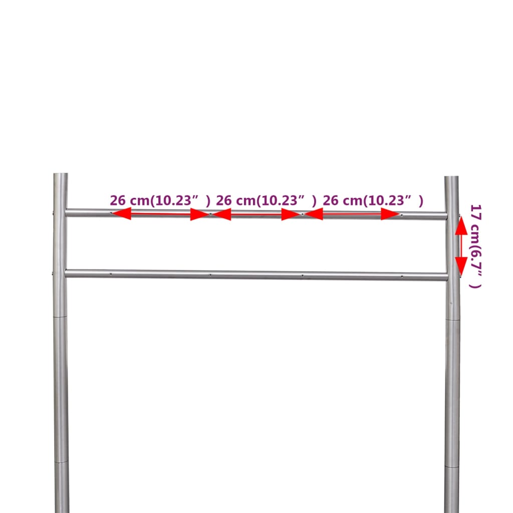 Stainless steel double mailbox post stand 47.2 inches high with mounting holes spacing shown