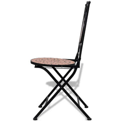 Garden Chair Set of 2 Terracotta Powder-coated steel, Ceramic