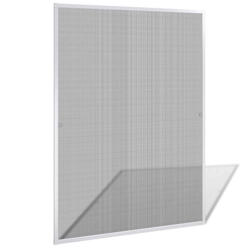 White aluminum insect screen window with fiberglass mesh, 47.2x55.1 inches.