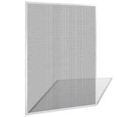 White aluminum insect screen window with fiberglass mesh, 47.2x55.1 inches.