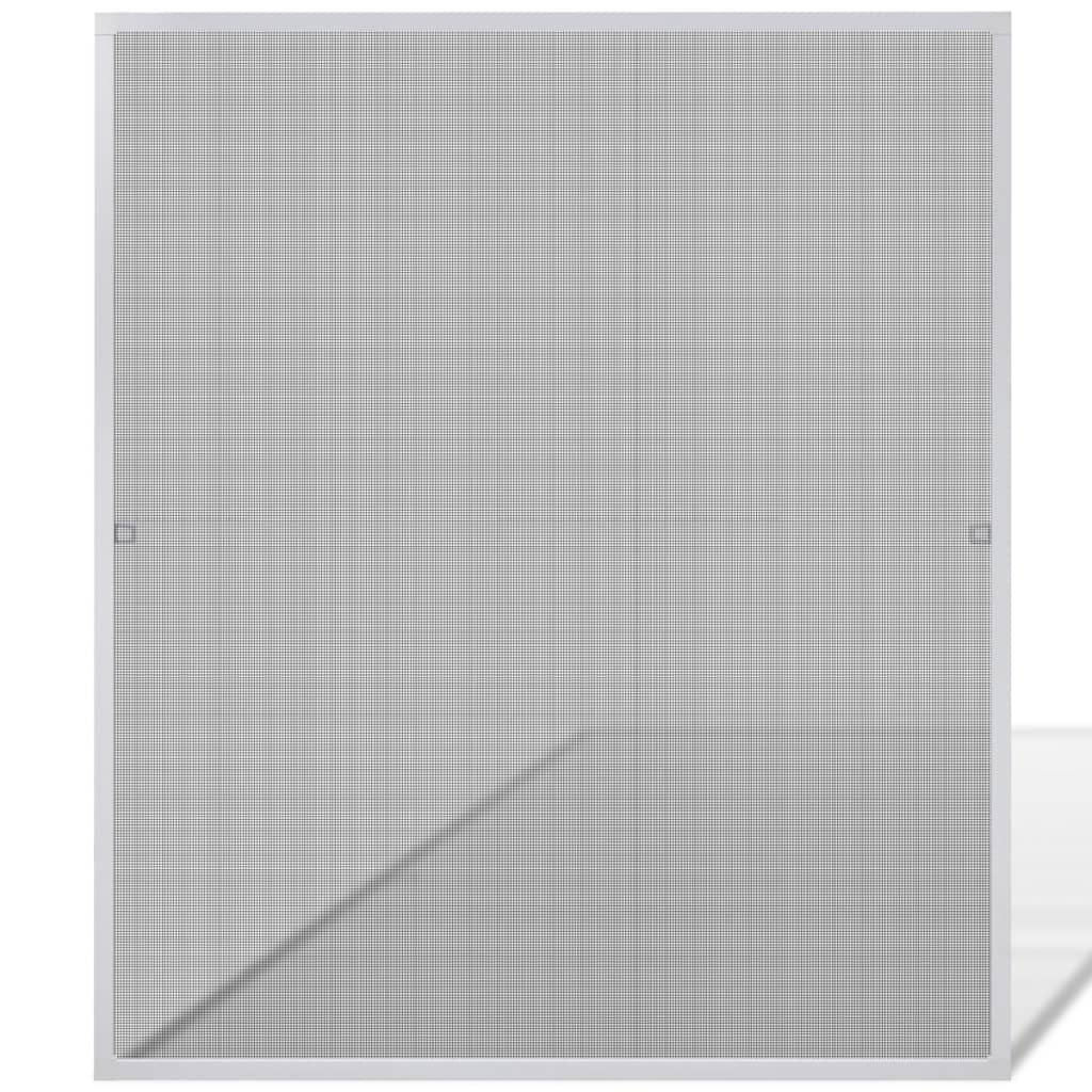 White aluminum insect screen window, 47.2x55.1 inches, with fiberglass mesh.