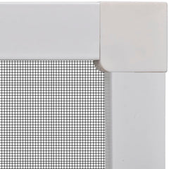 White aluminum insect screen window with fiberglass mesh, 47.2x55.1 inches.