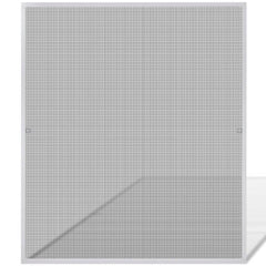 White adjustable insect screen window with aluminum frame and fiberglass mesh, 51.2x59in.