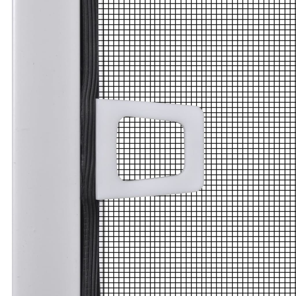 White adjustable insect screen window with aluminum frame and fiberglass mesh, 51.2x59in.