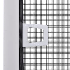 White adjustable insect screen window with aluminum frame and fiberglass mesh, 51.2x59in.