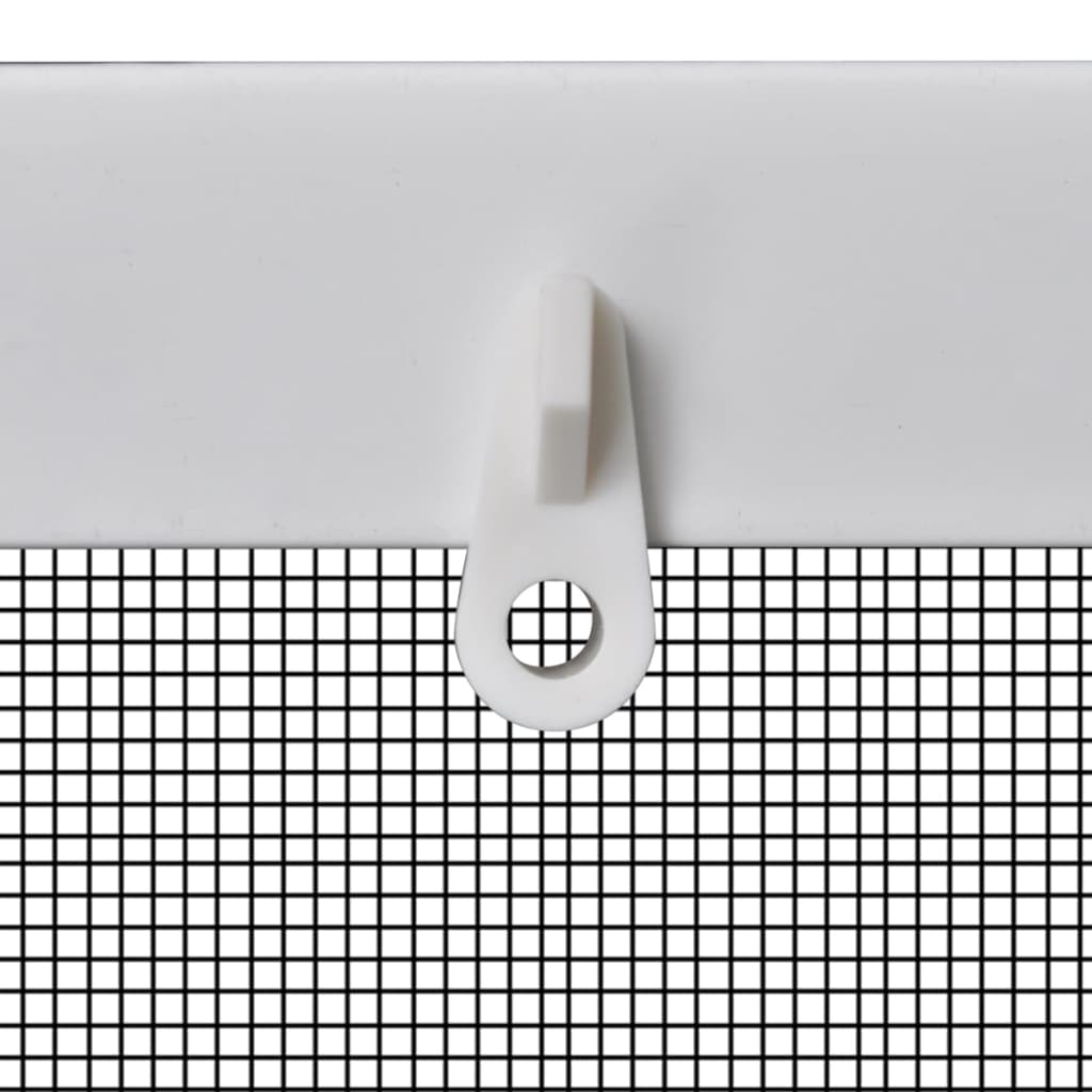 White adjustable insect screen window with fiberglass mesh and hook, 51.2x59in.