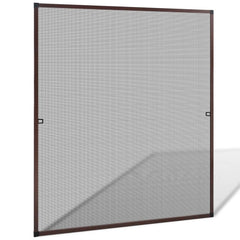 Brown aluminum insect screen window with fiberglass mesh, 51.2x59 inches.