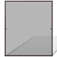 Brown aluminum insect screen window with fiberglass mesh, 51.2x59 inches.
