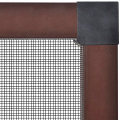 Brown aluminum insect screen window with fiberglass mesh, 51.2x59 inches.