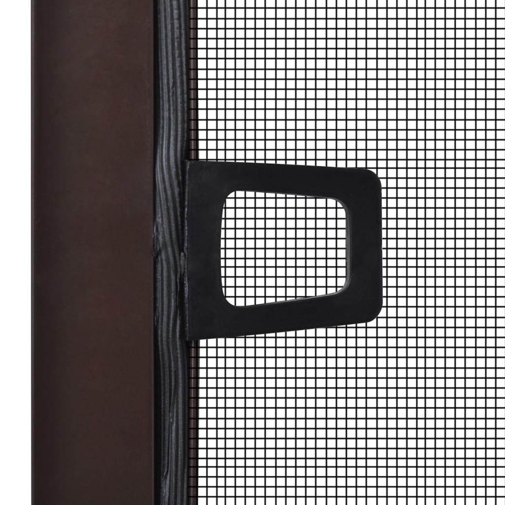 Brown aluminum insect screen window with fiberglass mesh, 51.2x59 inches.
