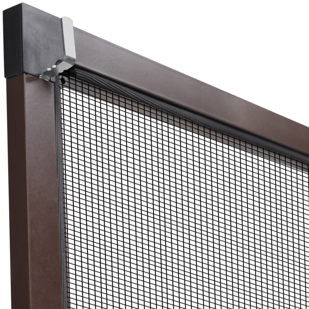 Brown aluminum insect screen window with fiberglass mesh, 51.2x59 inches.