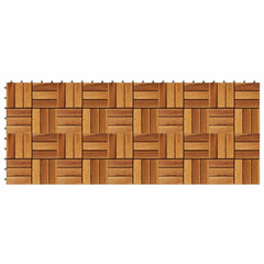 Decking Tile 10 pcs Brown 11.81 x 11.81 in Acacia Hardwood