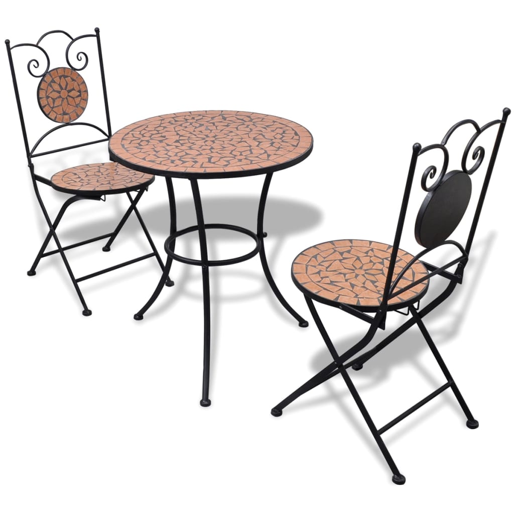 Patio Furniture Terracotta Powder-coated iron, ceramic tile Small