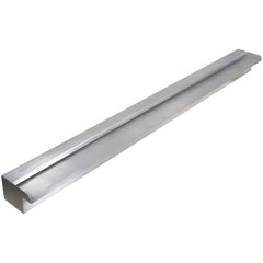 Stainless steel rectangular waterfall pool fountain, 47.2 inches long.