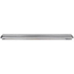Stainless steel rectangular waterfall pool fountain measuring 47.2 inches long.
