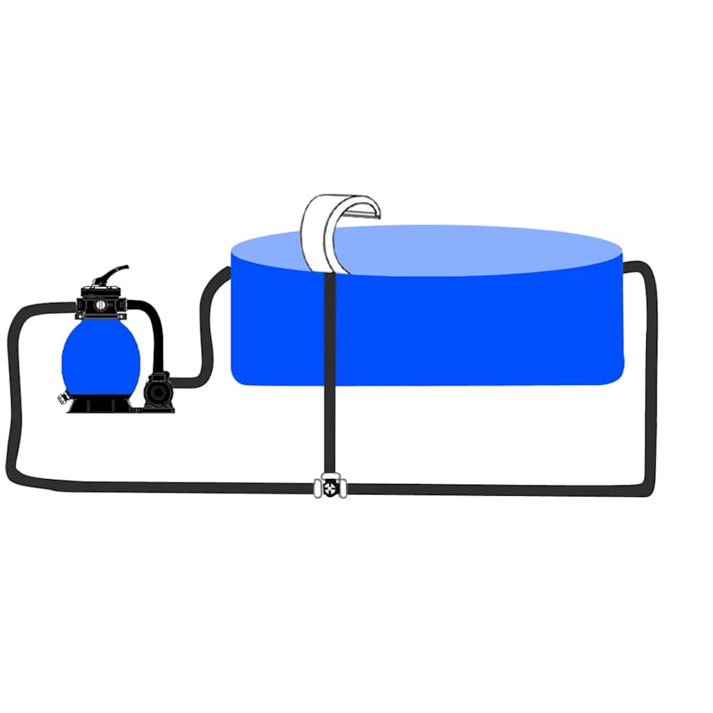 Stainless steel garden waterfall fountain for pools, 17.7x11.8x23.6 inches, with pipes.