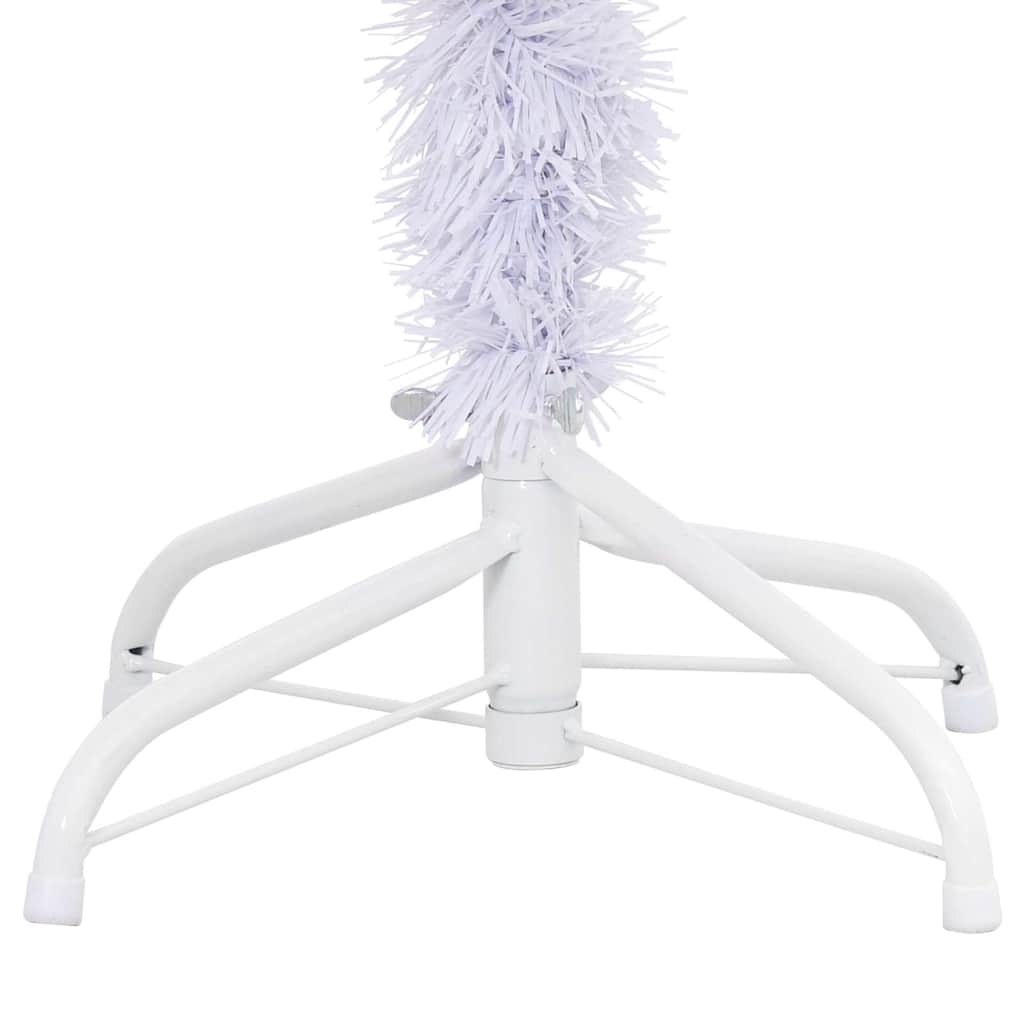 A 5-foot white artificial Christmas tree with 380 branches and a white metal stand.