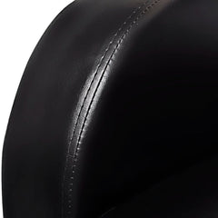 Recliner Sofa Black Faux Leather 3-seater Adjustable Footrests