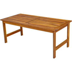 Garden Table And Chairs Brown Solid Acacia Wood Medium