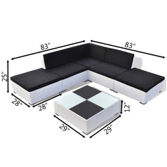 Lounge Set White and Black