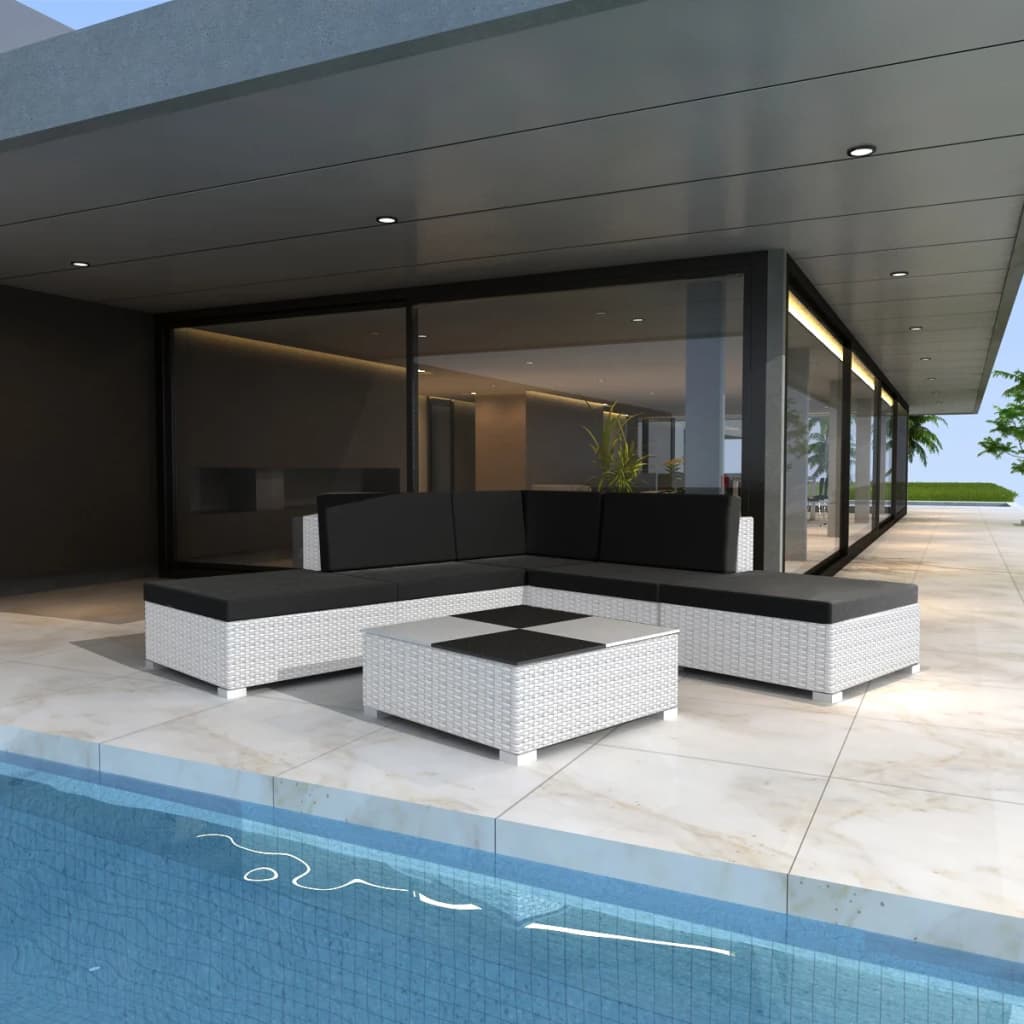 Lounge Set White and Black